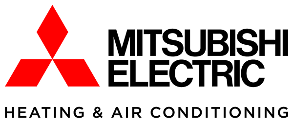 Logo for Mitsubishi heating & air condidioning.